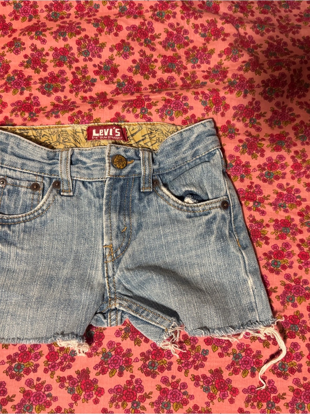 Levi's Light Blue Denim Kids' Cutoff Shorts
